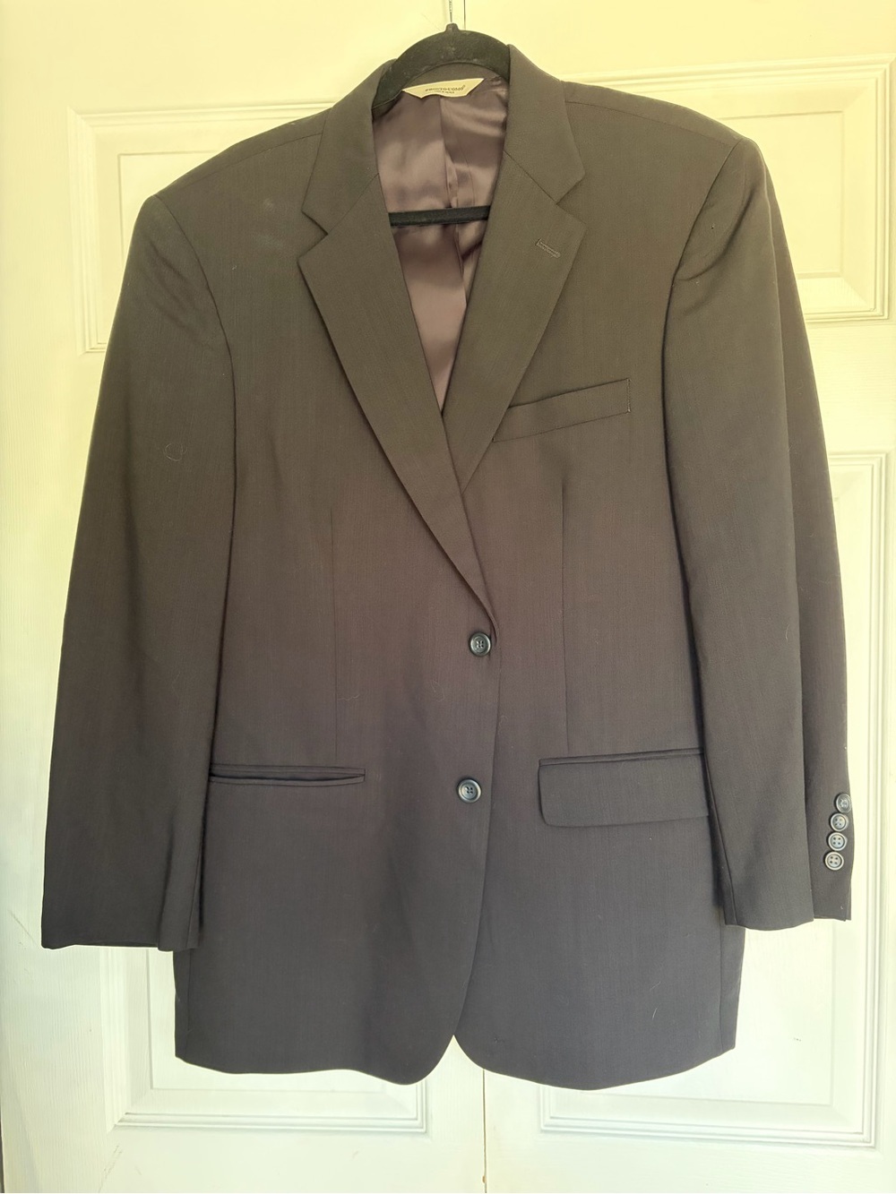 Pronto umo Men's Black Two-Button Blazer 43R 100%wool
